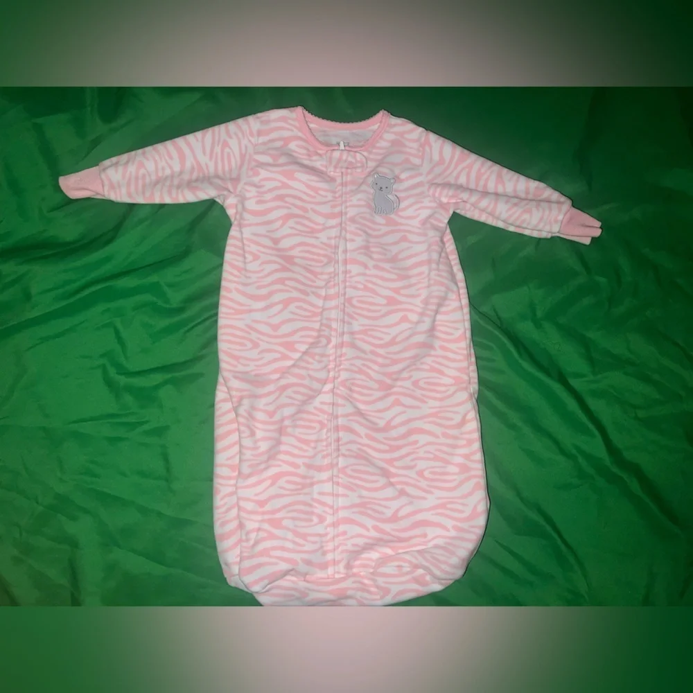 Carter's Pink and White Baby Sleep Sack size 0-9 Months